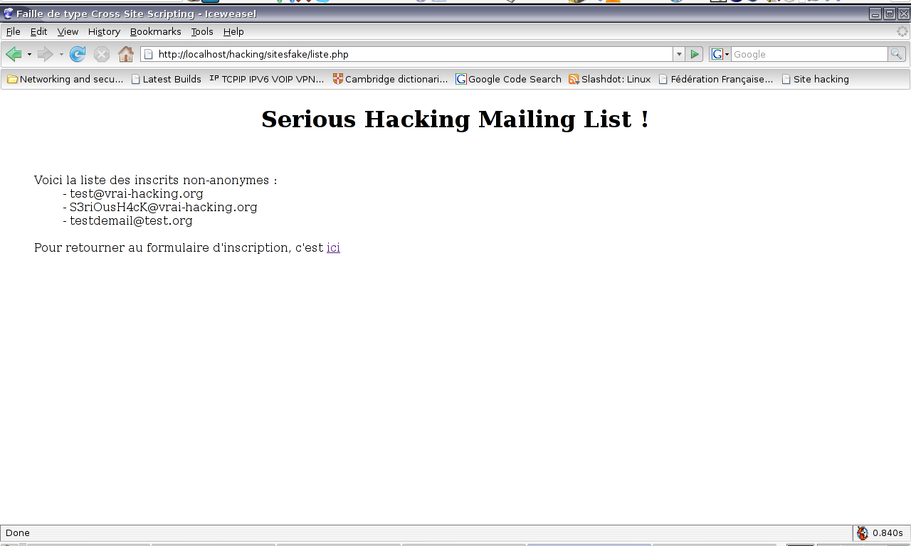 Exemple XSS Cross Site Scripting - vrai hacking